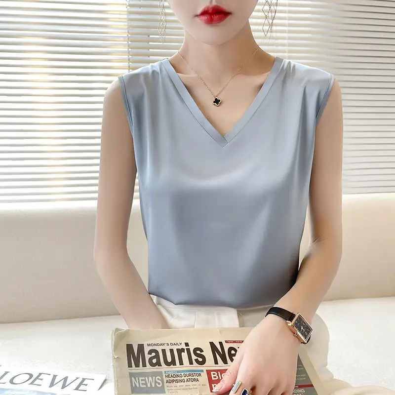 New Satin V-Neck Sleeveless Camisole Women Summer - Image 10