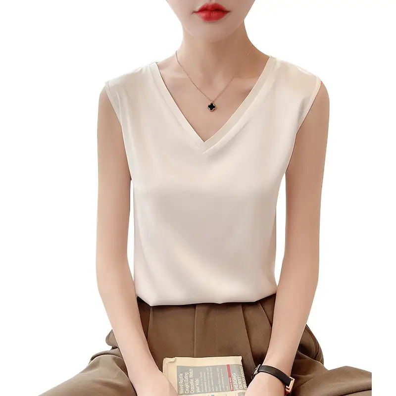 New Satin V-Neck Sleeveless Camisole Women Summer - Image 13
