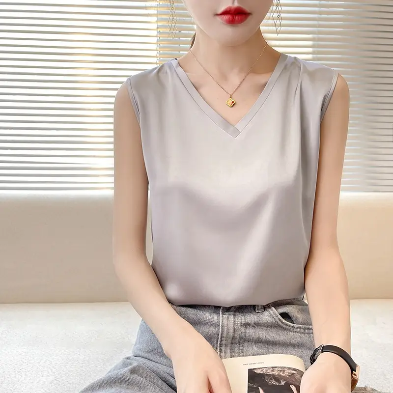 New Satin V-Neck Sleeveless Camisole Women Summer - Image 4