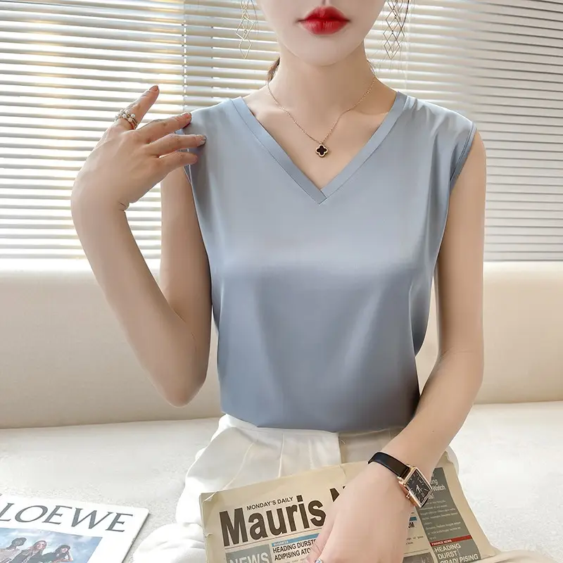 New Satin V-Neck Sleeveless Camisole Women Summer - Image 6