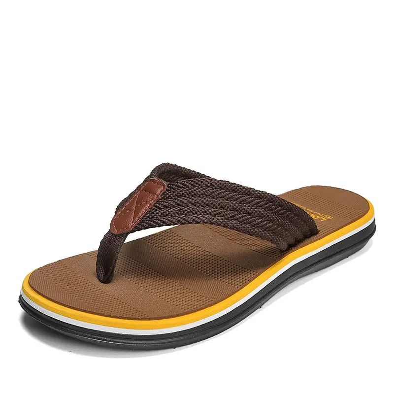 Men's Navy Blue Ribbon Flip Flops Summer Sandals