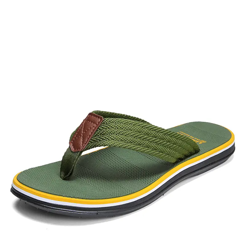 Men's Navy Blue Ribbon Flip Flops Summer Sandals