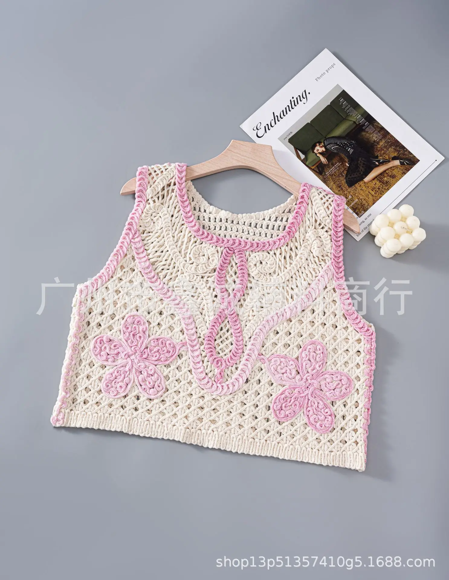 New Retro Ethnic Knitted Vest Women's Hollow Design