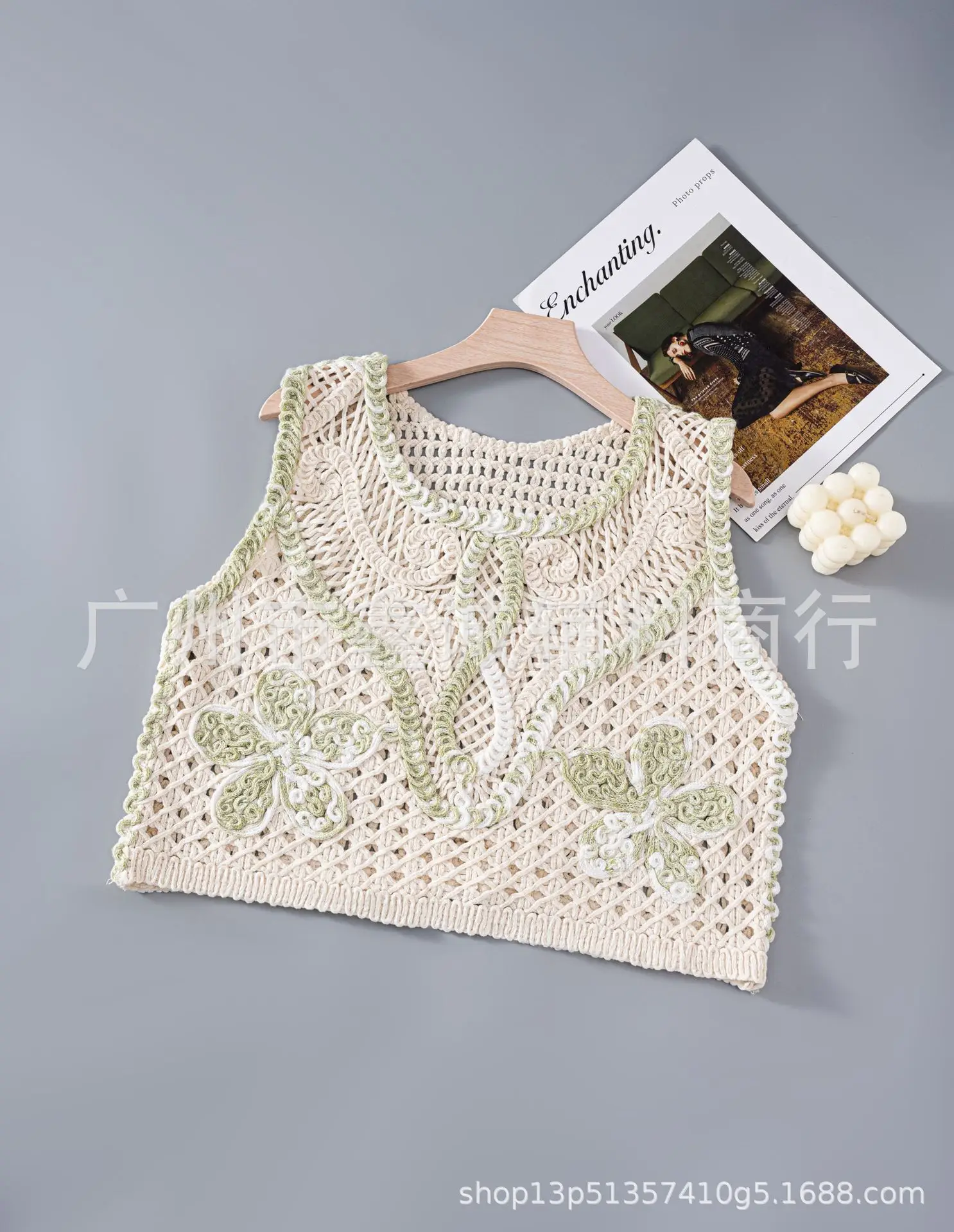New Retro Ethnic Knitted Vest Women's Hollow Design