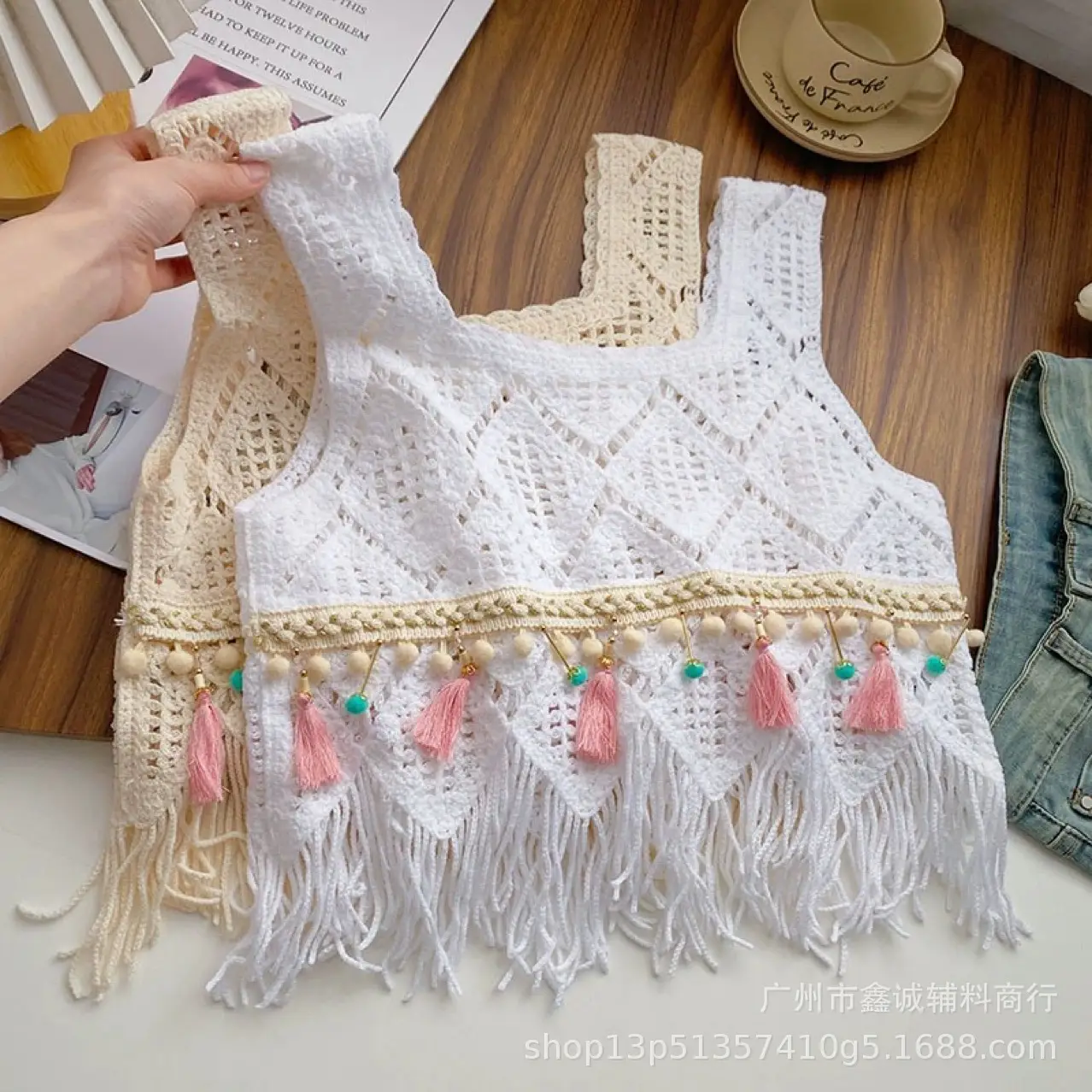 New Retro Ethnic Knitted Vest Women's Hollow Design