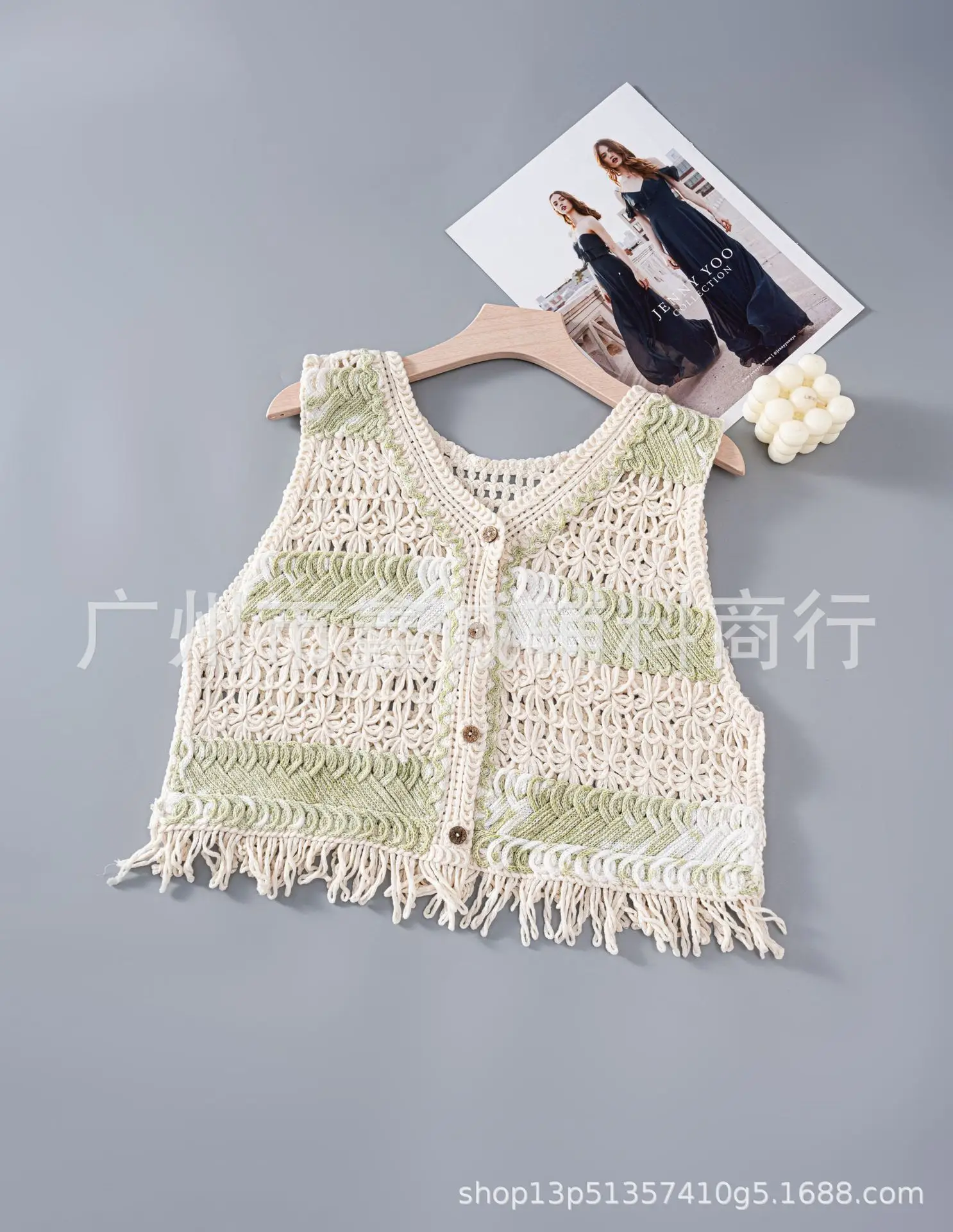 New Retro Ethnic Knitted Vest Women's Hollow Design