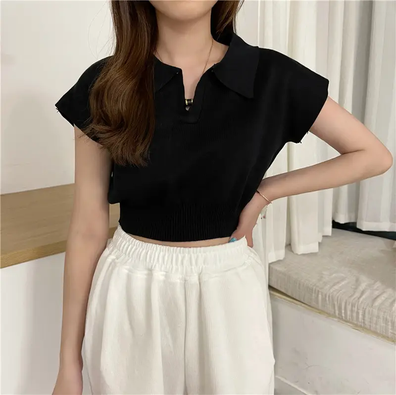 Women White Short Sleeve Polo T-Shirt 2025 — feature 16