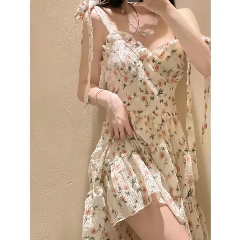 French Floral Skirt Dress Women Summer 2023
