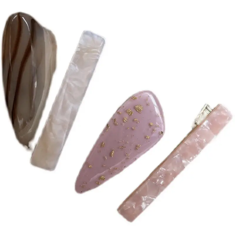 Korean Elegant Amber Pink Duckbill Clip Bangs - Image 11