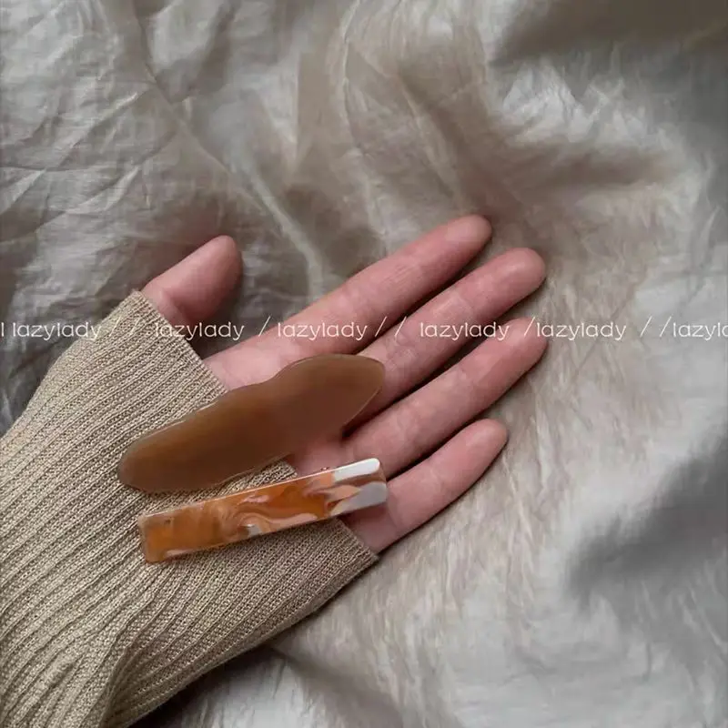 Korean Elegant Amber Pink Duckbill Clip Bangs - Image 5