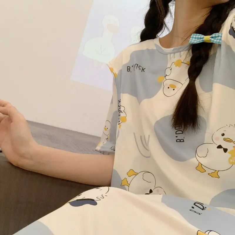 Moon Dress Summer Thin Pajamas Dress Postpartum Breastfeeding May Pregnant Women Postpartum Breastfeeding Skirt Large Size Summer Dress — feature 11