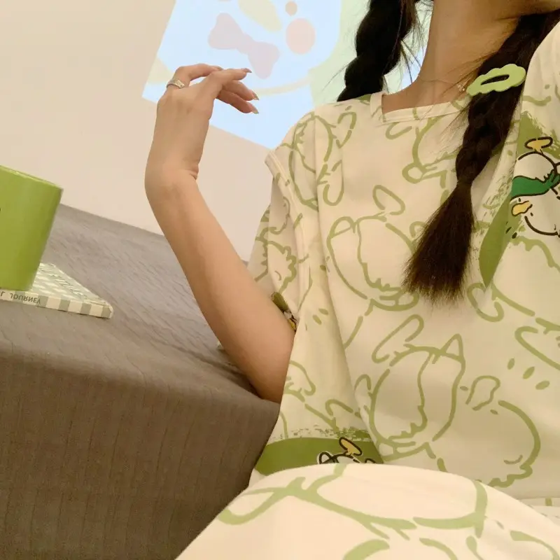 Moon Dress Summer Thin Pajamas Dress Postpartum Breastfeeding May Pregnant Women Postpartum Breastfeeding Skirt Large Size Summer Dress — feature 21