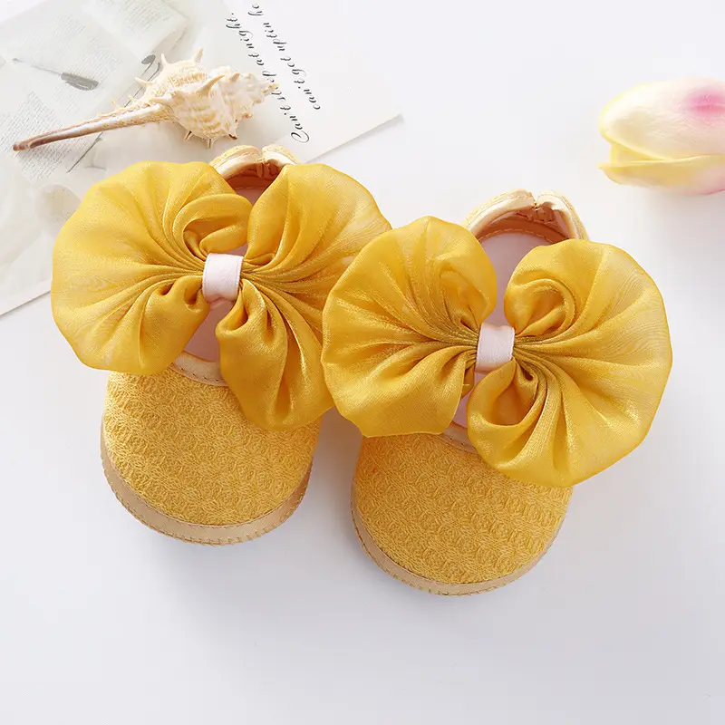 Red Bow Baby Slippers 0-1 Years Old