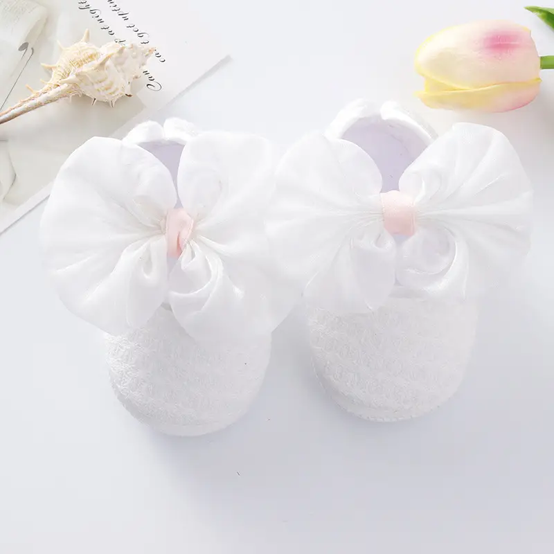 Red Bow Baby Slippers 0-1 Years Old