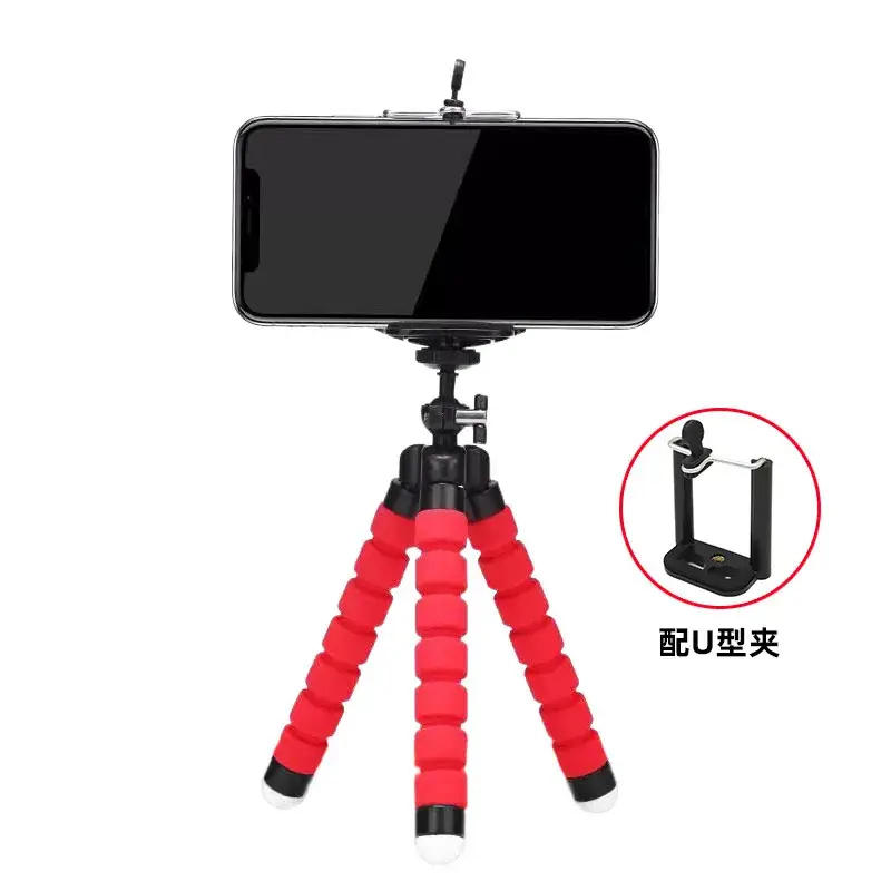 Red Sponge Mobile Phone Bracket Tripod - Image 3
