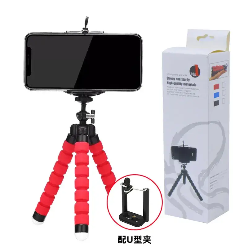 Red Sponge Mobile Phone Bracket Tripod - Image 6