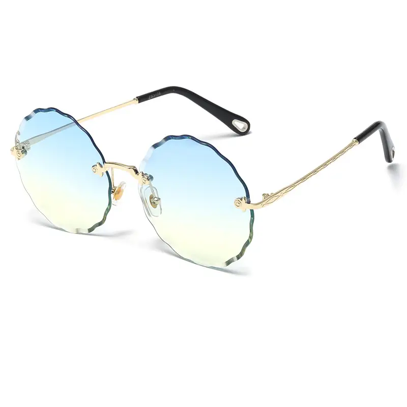 2026 Retro Round Sunglasses Diamond Cut Edge Anti-UV - Image 2