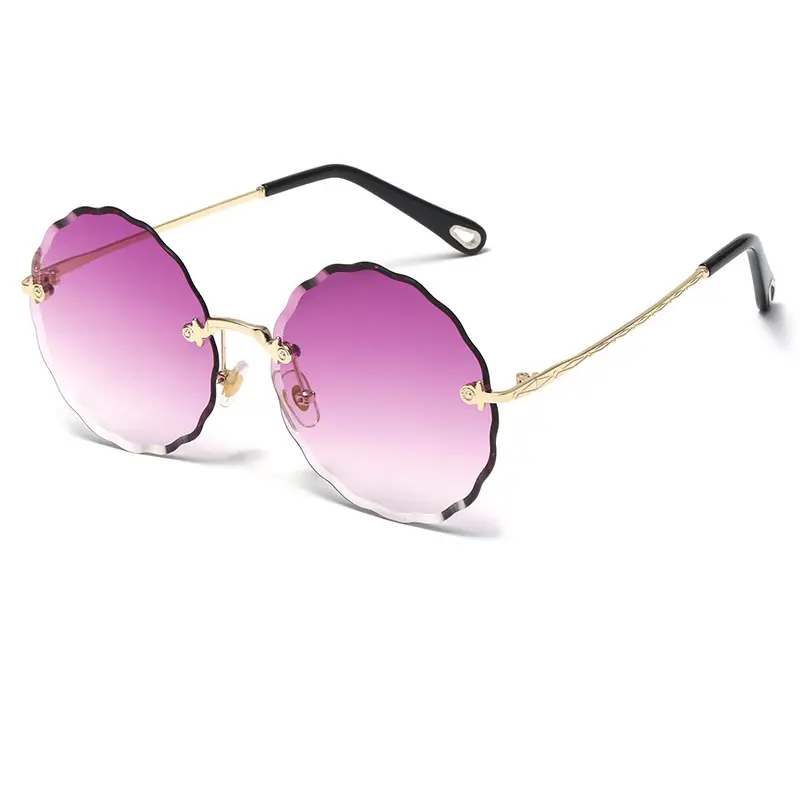 2026 Retro Round Sunglasses Diamond Cut Edge Anti-UV - Image 4