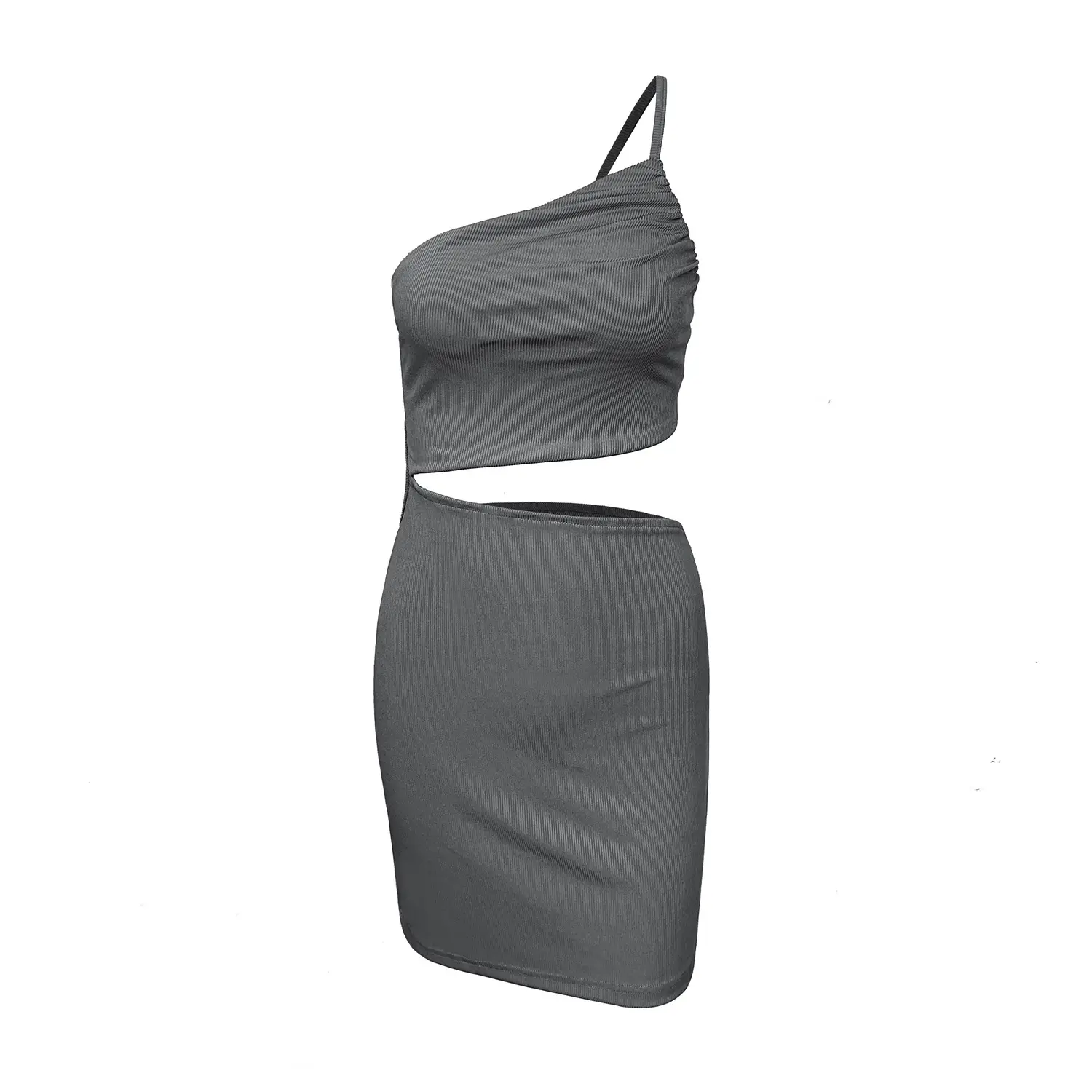 One Shoulder Hollow Hip-Covering Dress Women Summer - Image 10