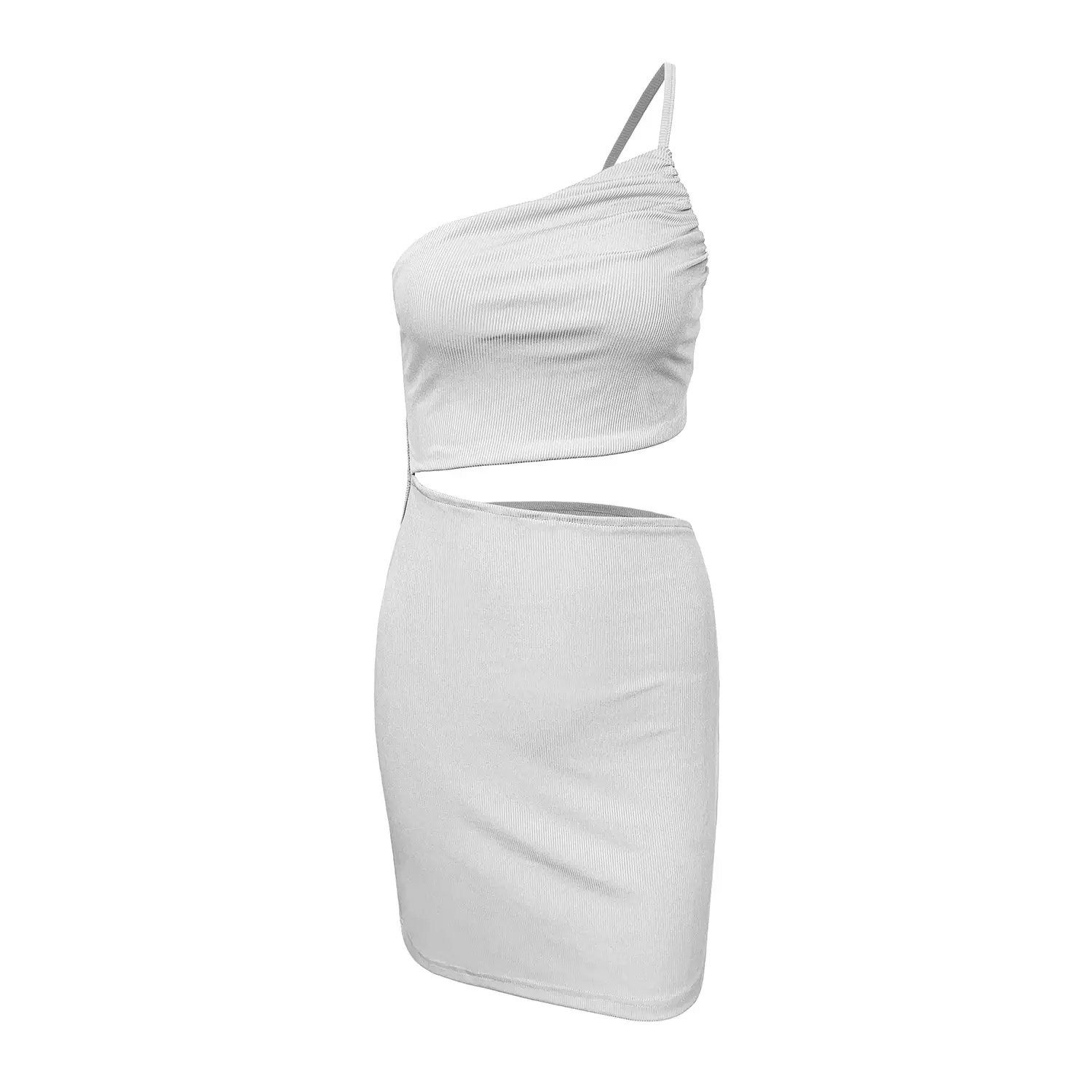 One Shoulder Hollow Hip-Covering Dress Women Summer - Image 2