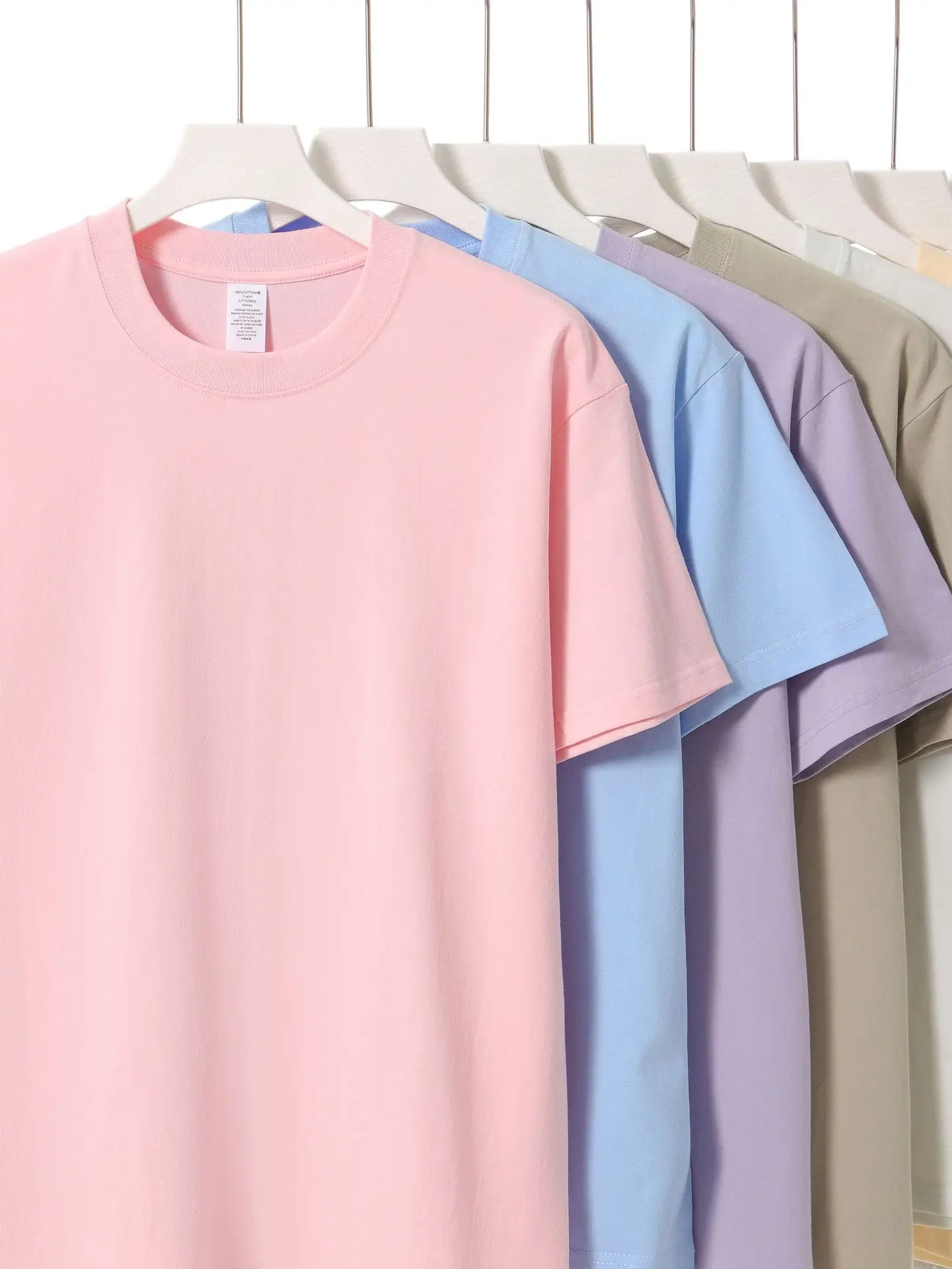 Men Blue Cotton T-Shirt Short Sleeve Loose Fit - Image 22