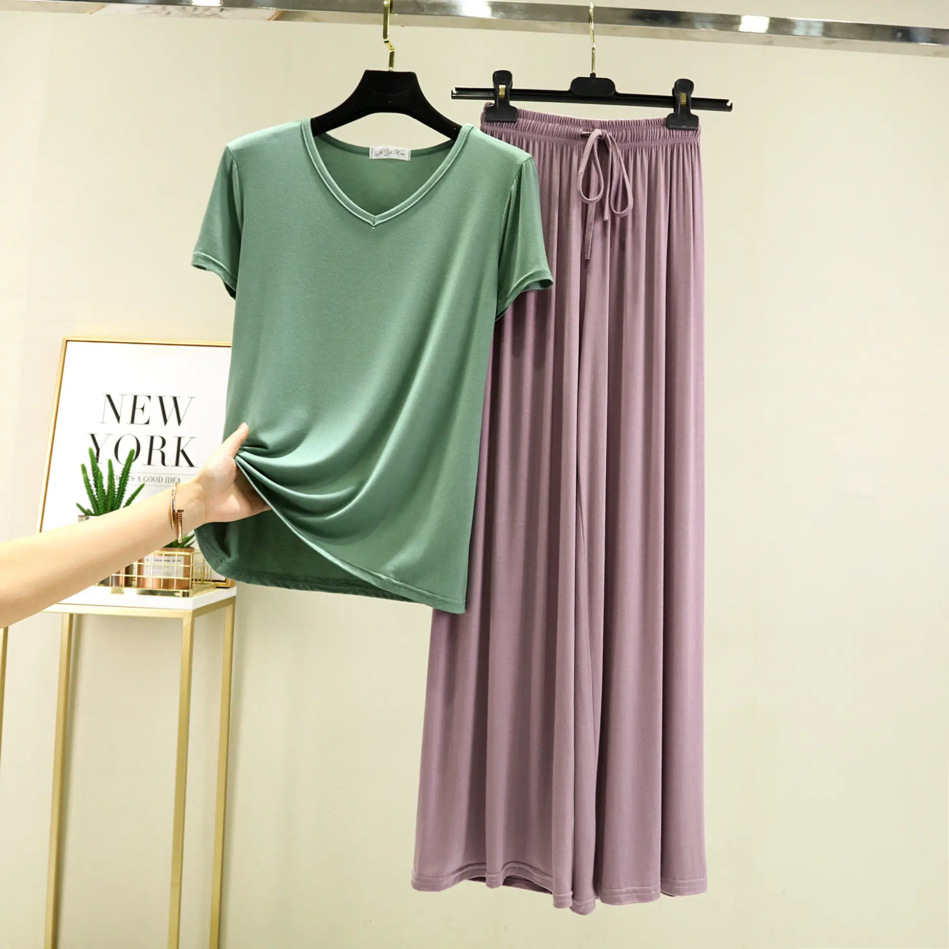 Green Modal 2-Piece Women's Summer Set - Image 13