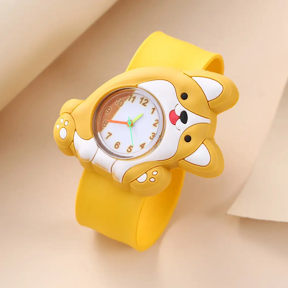 Children's Cartoon Quartz Watch Yellow Pat Pat Design