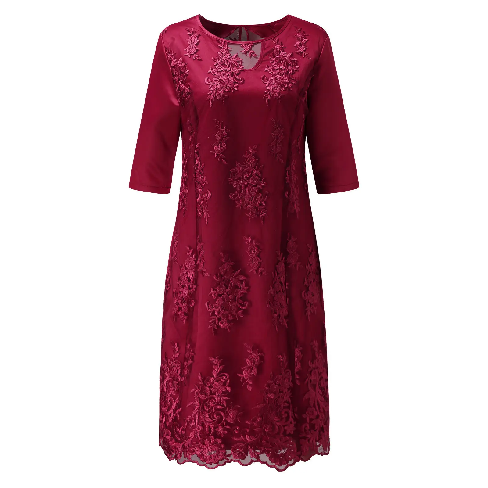2022 Fake Lace Two-Piece Fat Girl Dress Large Size — feature 22
