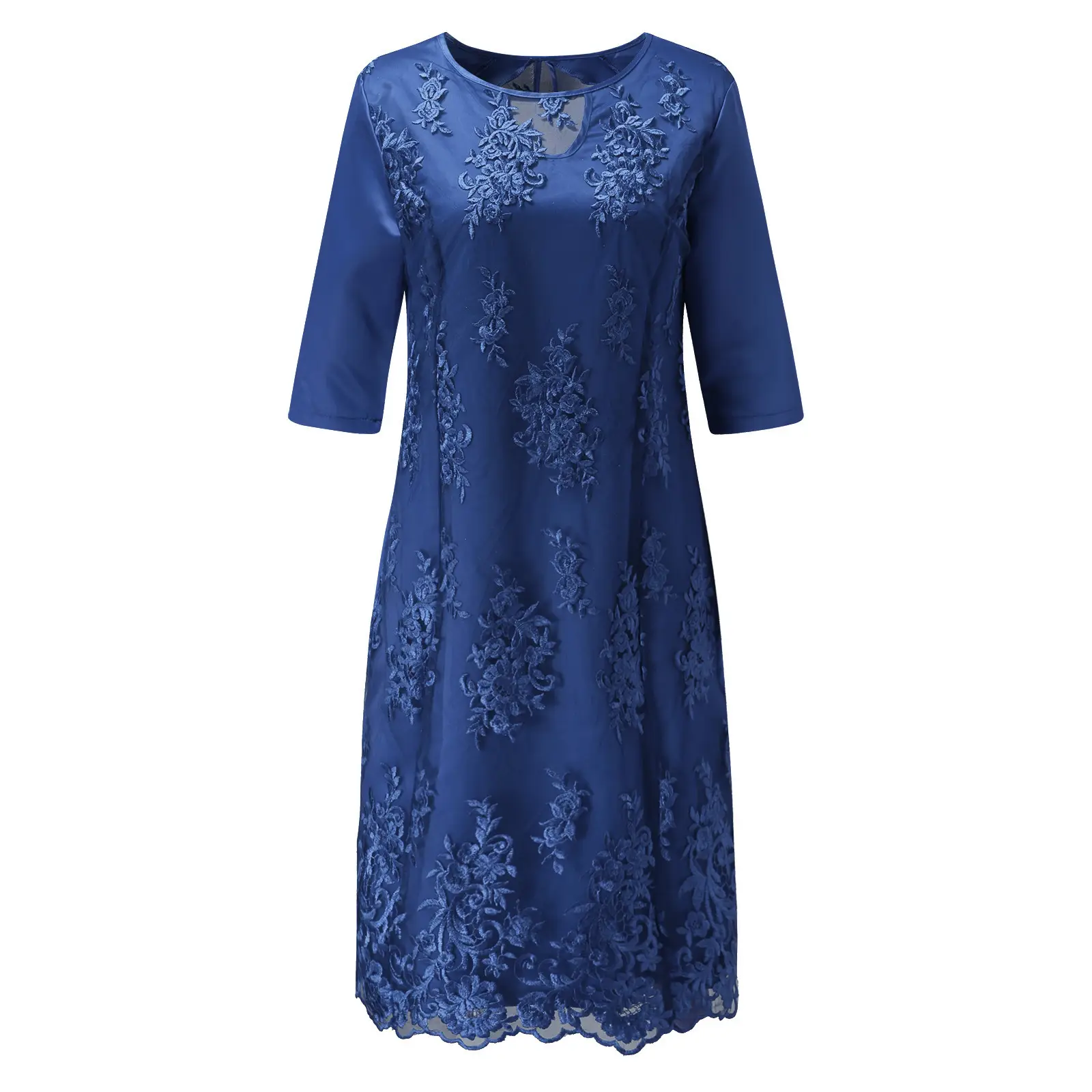 2022 Fake Lace Two-Piece Fat Girl Dress Large Size — feature 6