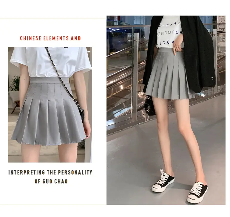 Women's Anti-Light A-Line Pleated Skirts Autumn Collection — feature 18