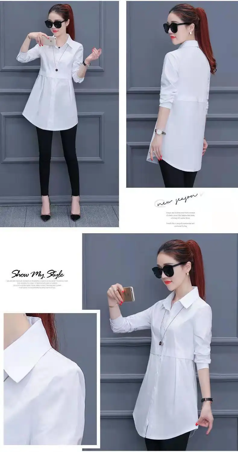 Women's Pink Lapel Shirt Solid Color Long Sleeve — feature 14