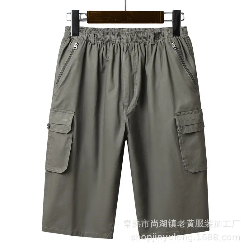 Middle-aged Cotton Shorts with Zip Pocket - Image 9