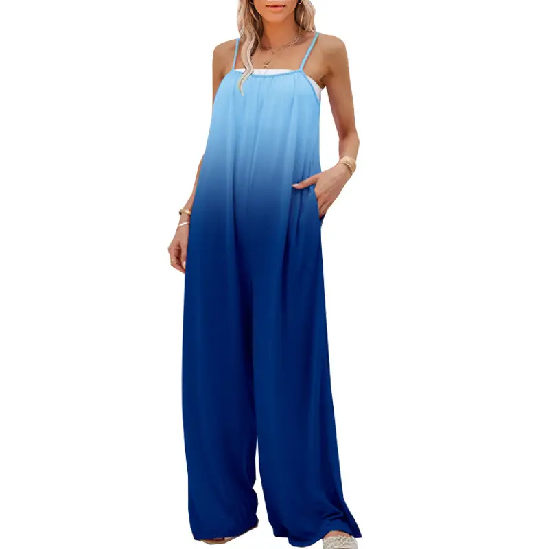 2025 Summer Loose Sleeveless High Waist Jumpsuit Large - Image 5