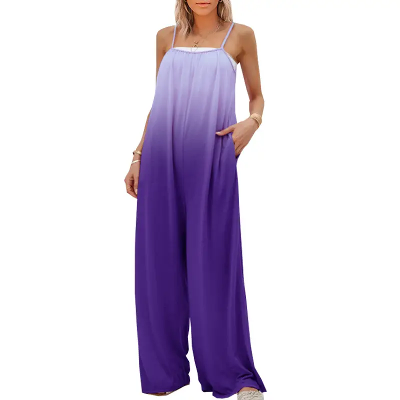 2025 Summer Loose Sleeveless High Waist Jumpsuit Large - Image 7
