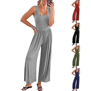 2025 Summer Loose Sleeveless High Waist Jumpsuit Large — feature 15