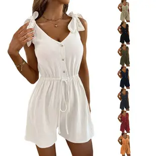 2025 Summer Loose Sleeveless High Waist Jumpsuit Large — feature 7