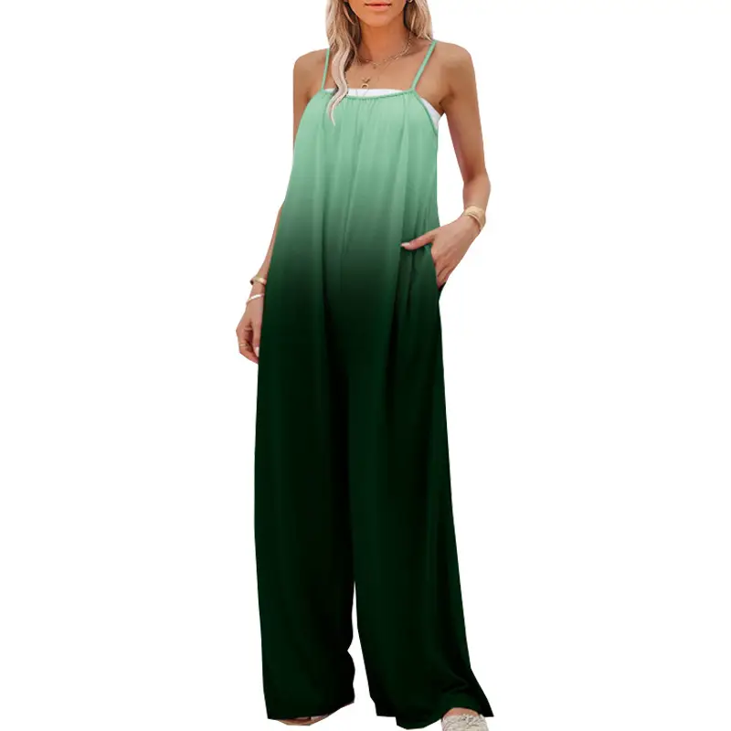 2025 Summer Loose Sleeveless High Waist Jumpsuit Large - Image 2