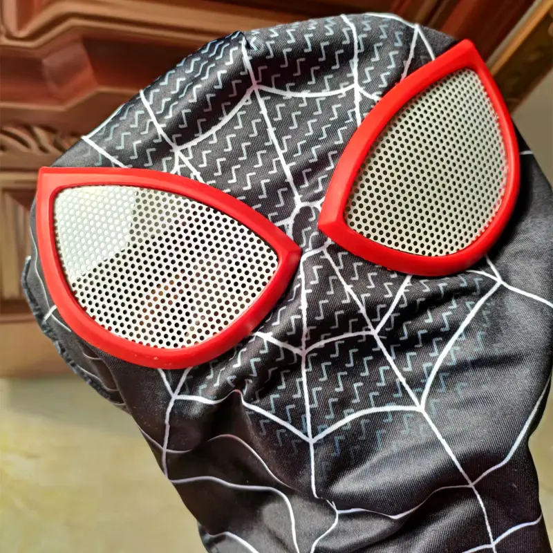 Miles Common Heart Same-style Spider-man Web Red Tight Headgear cos Funny Sand Sculpture Dress-up Mask
