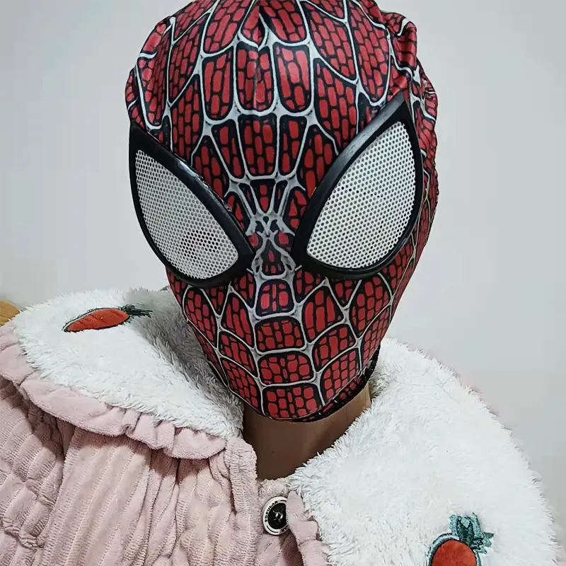 Miles Common Heart Same-style Spider-man Web Red Tight Headgear cos Funny Sand Sculpture Dress-up Mask