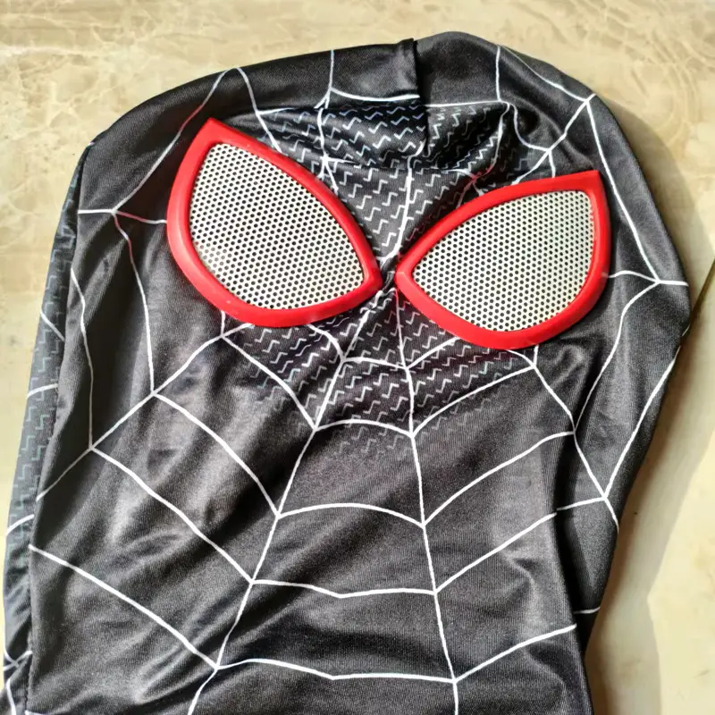 Miles Common Heart Same-style Spider-man Web Red Tight Headgear cos Funny Sand Sculpture Dress-up Mask — feature 13