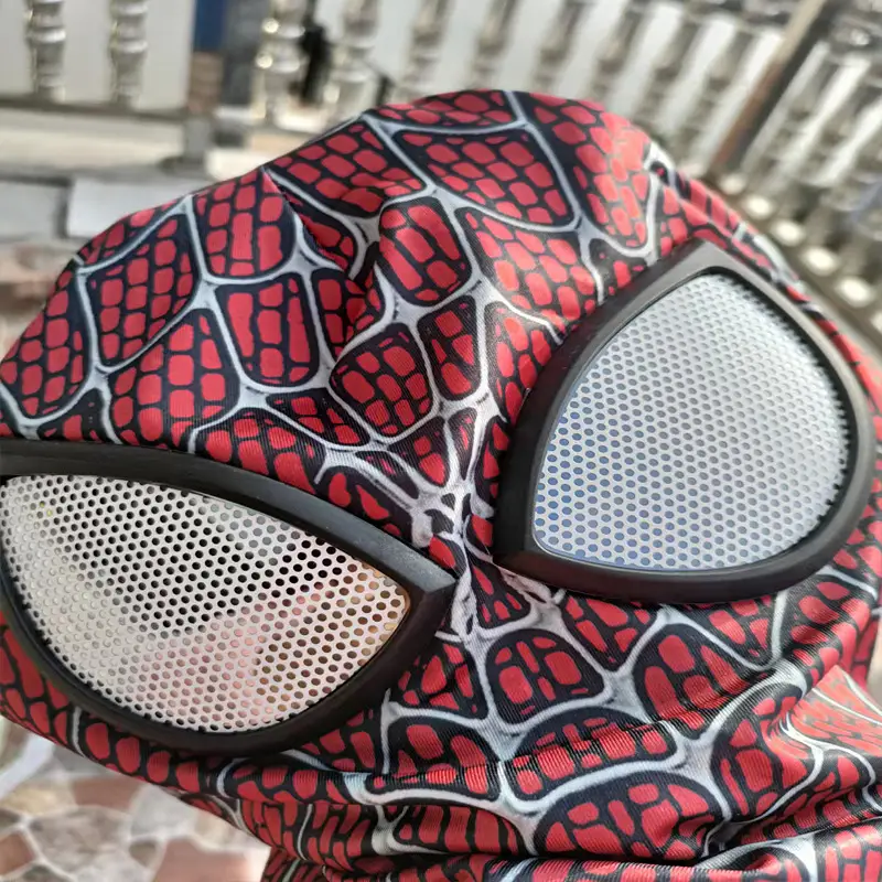 Miles Common Heart Same-style Spider-man Web Red Tight Headgear cos Funny Sand Sculpture Dress-up Mask — feature 16