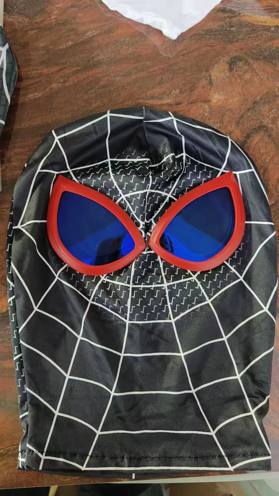 Miles Common Heart Same-style Spider-man Web Red Tight Headgear cos Funny Sand Sculpture Dress-up Mask — feature 6