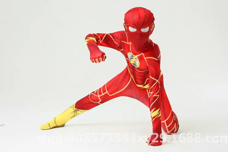 Spider Man Hero Costume Black Red Leotard for Kids — feature 14