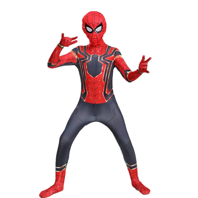 Spider Man Hero Costume Black Red Leotard for Kids