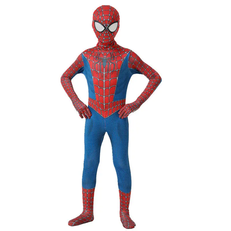 Spider Man Hero Costume Black Red Leotard for Kids