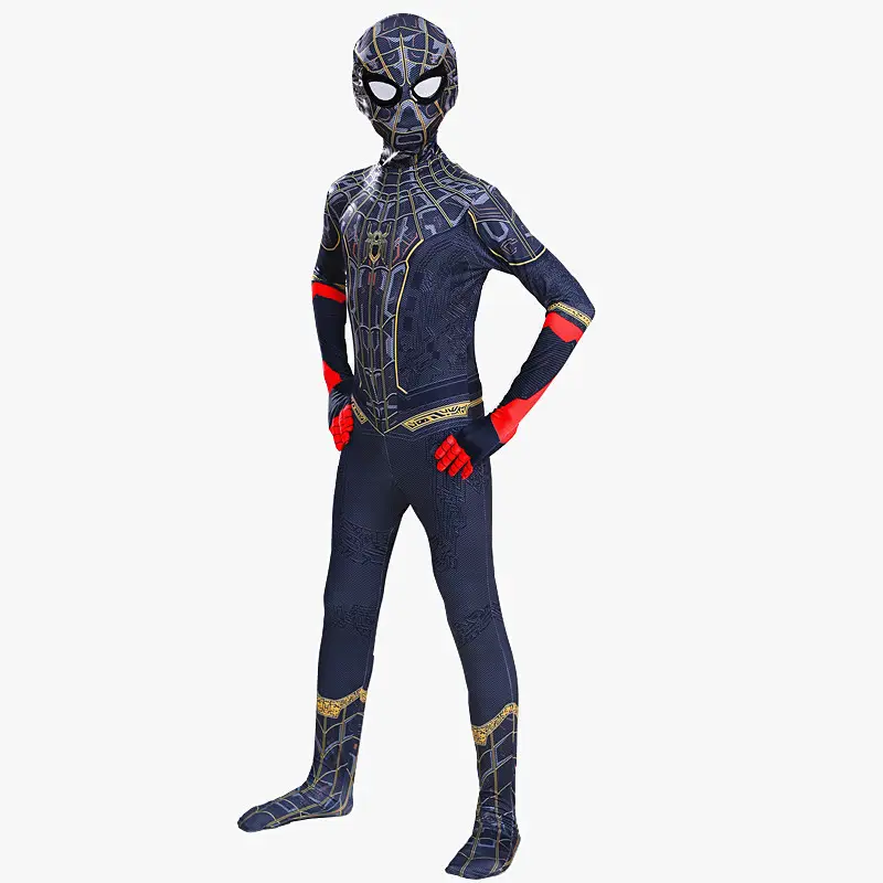 Spider Man Hero Costume Black Red Leotard for Kids