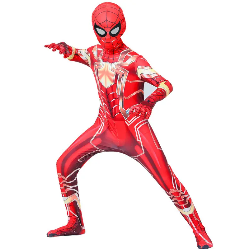 Spider Man Hero Costume Black Red Leotard for Kids