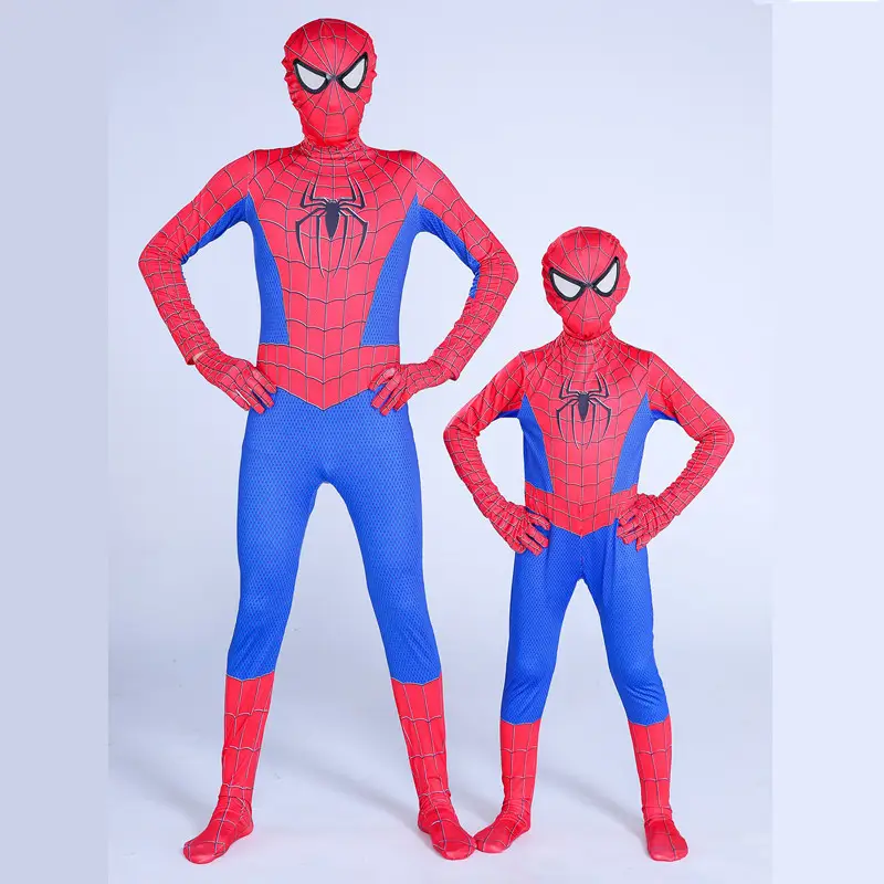 Spider Man Hero Costume Black Red Leotard for Kids