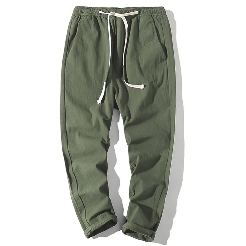 Men Cotton Linen Toe Pants Summer Large - Image 10