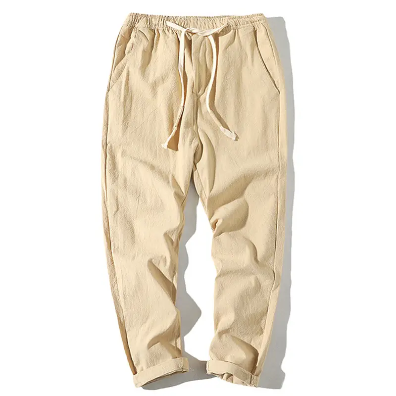 Men Cotton Linen Toe Pants Summer Large - Image 2